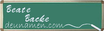 Beate Backe Visitenkarte